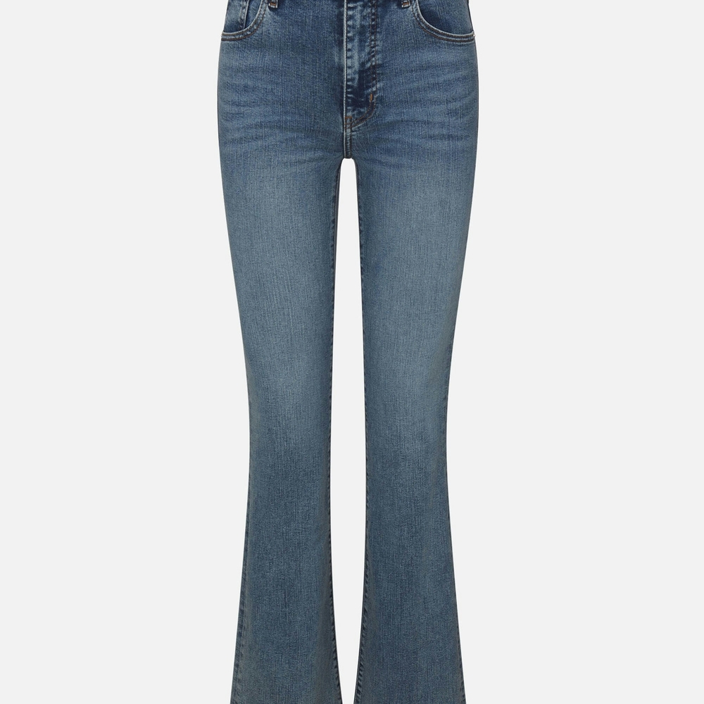 Frame Denim Flare Jeans in Classic Blue